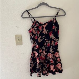 Blue floral romper in size S